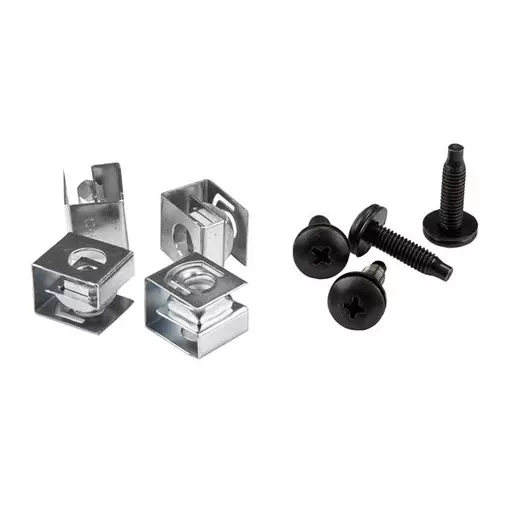 StarTech.com Server Rack Screws and Clip Nuts - 10-32 - Rack Mount Screws and Slide-On Cage Nuts - 50 Pack
