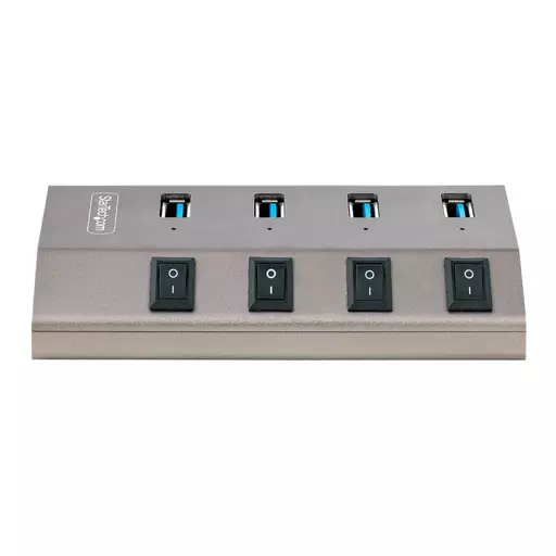USB 3.0 Hub -7 Ports Powered USB Hub 36W USB Charging Hub with Individual  On/Off Switches and 12V/3A Power Adapter and Light for PC, Laptop,  Computer