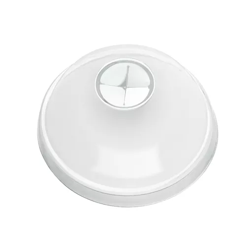 CLEAR DOME LID WITH CROSS HOLE FOR SMOOTHIE CUP RPET (78MM) - (1X1000)