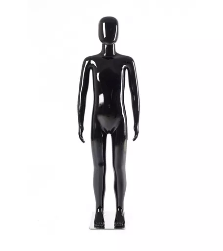 Age 4 - 6 Gloss Black Faceless Child Mannequin