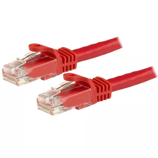 StarTech.com 1.5m CAT6 Ethernet Cable - Red CAT 6 Gigabit Ethernet Wire -650MHz 100W PoE RJ45 UTP Network/Patch Cord Snagless w/Strain Relief Fluke Tested/Wiring is UL Certified/TIA