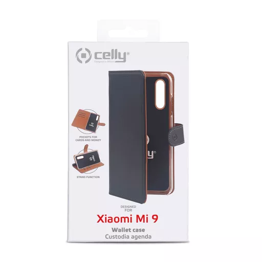 Celly Wally mobile phone case 16.5 cm (6.5") Folio Black, Brown