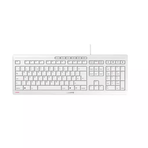 CHERRY STREAM KEYBOARD Corded Keyboard, Light Grey, USB (QWERTY - UK)