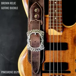 BS79 brown relic gothic guitar strap Pinegrove ANNO 120558.jpg