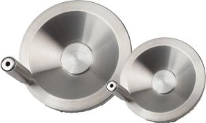 K1307 - Disc Handwheels In Stainless Steel With Revolving Grip