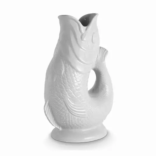 The Wade Fish Jug in White 1.2 Litre