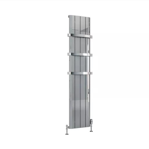 Peretti 1800 x 375 Aluminium Radiator Polished Aluminium