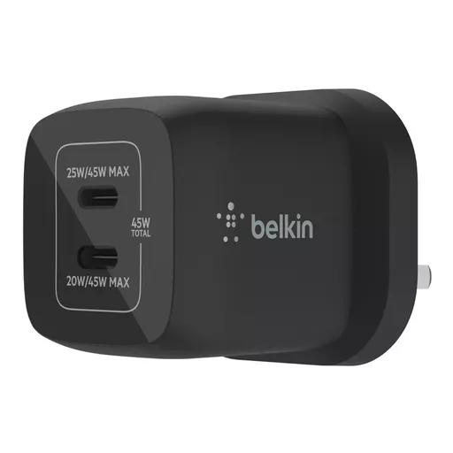 Belkin WCH011MYBK mobile device charger Universal Black AC Fast charging Indoor