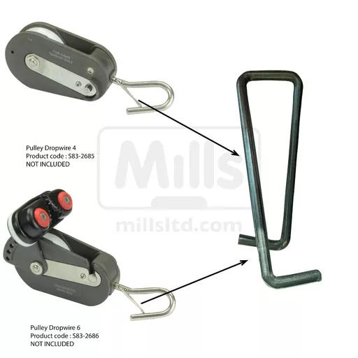 Pulley Dropwire Replacement Spring Clip for S83-2685 & S83-2686 - (Single)