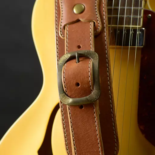 Handmade Leather Guitar Strap BS79 by Pinegrove Leather