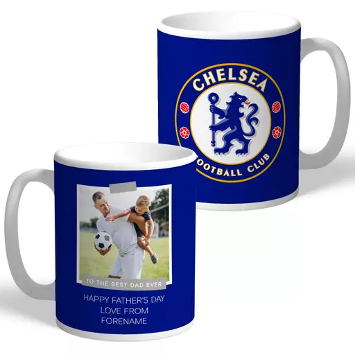 Chelsea FC Best Dad Ever Photo Upload Mug