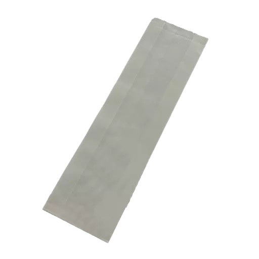 100 x 50 x 350mm Greaseproof Film Front Baguette Bag White