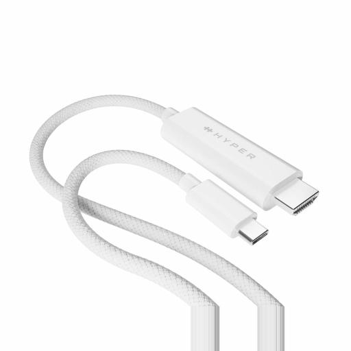 HYPER HyperDrive USB-C to HDMI 4K60Hz Cable - White