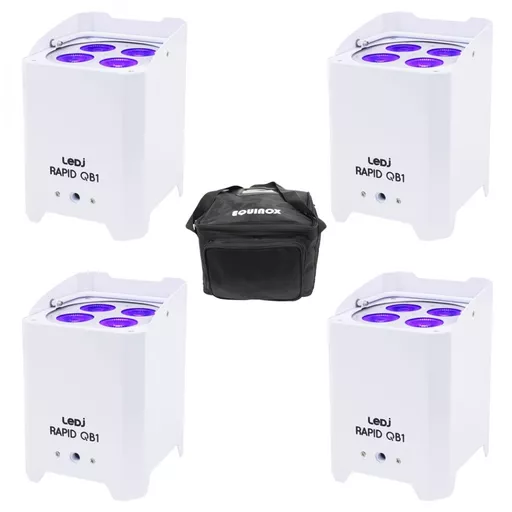 LEDJx4  Rapid QB1 HEX IP (White) & Padded Bag Bundle