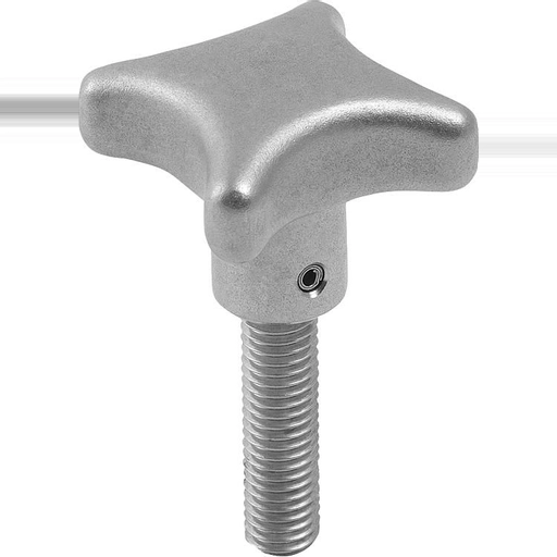 Palm Grip. M8x50mm Thread. 40mm Grip Diameter. Stainless Steel Blasted.