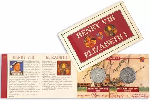 Henry VIII and Elizabeth I Coin Pack