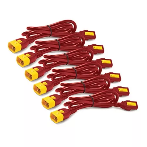 APC AP8704S-WWX340 power cable Red 1.22 m C13 coupler C14 coupler