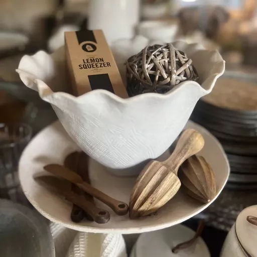 *Decorative Bowls, Iris, Matt White, Set of 2