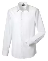 Men's Long Sleeve Polycotton Easy Care Tailored Poplin Shirt