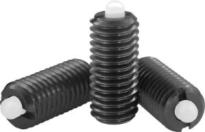 K0318 - Spring Plungers In Steel With Hex Socket And POM Thrust Pin