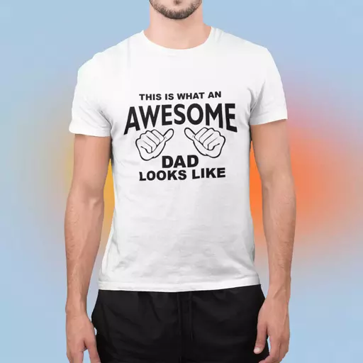 Personalised "This is What An Awesome Dad Looks Like" t-Shirt - Add Name