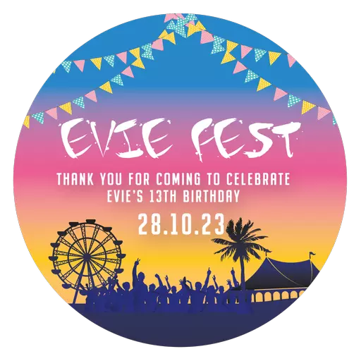 Personalised Festival Stickers- Pack of 100
