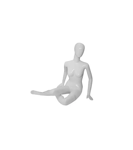 Gloss White Female Faceless Mannequin - Lying