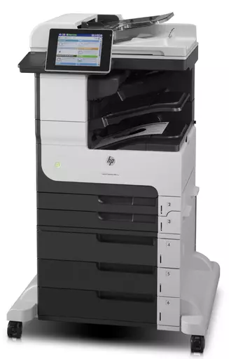 HP LaserJet Enterprise 700 MFP M725z, Black and white, Printer for Business, Print, copy, scan, fax, 100-sheet ADF; Front-facing USB printing; Scan to email/PDF; Two-sided printing