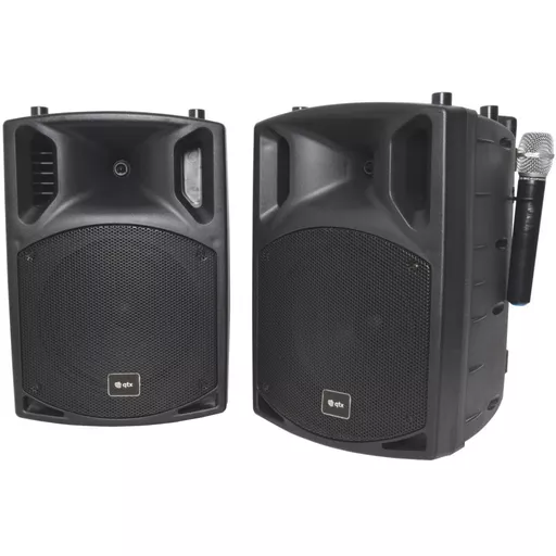 QTX PAV10 Portable PA Set with UHF Microphones