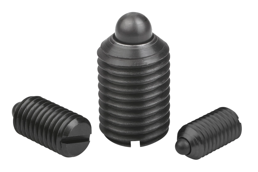 K0313 Inch - Spring Plungers With Slot And Thrust Pin In Steel