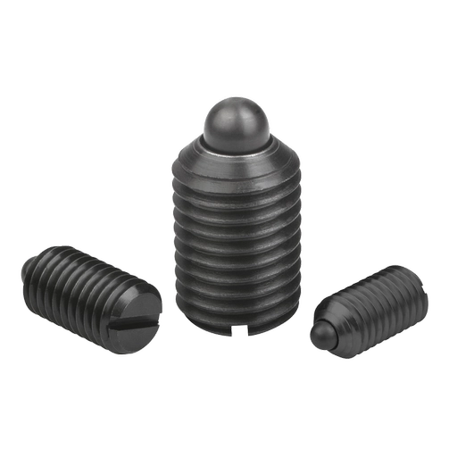 K0313 Inch - Spring Plungers With Slot And Thrust Pin In Steel