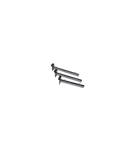 Chrome Slatwall Single Shelf Bracket For Glass Shelf - 150mm