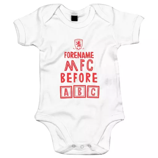 Middlesbrough FC Before ABC Baby Bodysuit