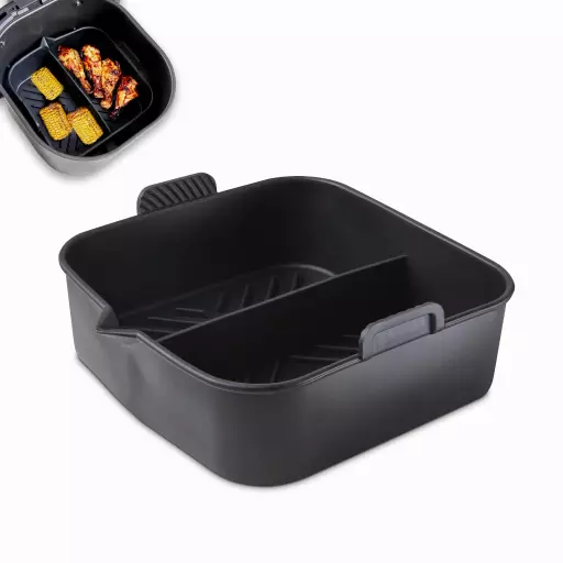 Square Solid Silicone Tray with Divider