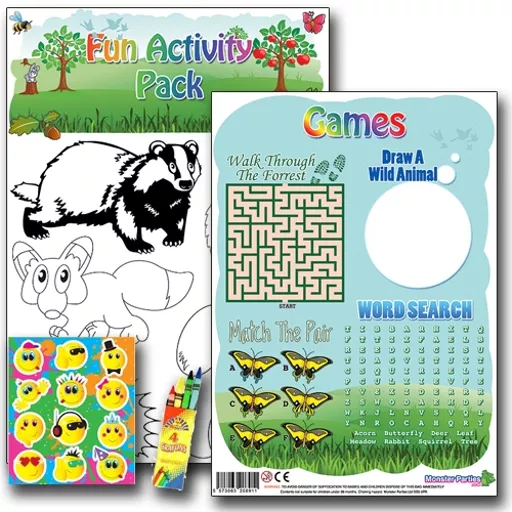 WILDLIFE FUN ACTIVITY Pack - Pack of 100 - MP3438