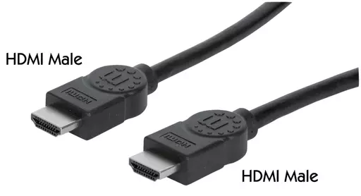 Manhattan HDMI Cable with Ethernet, 4K@30Hz (High Speed), 3m, Male to Male, Black, Equivalent to HDMM3MHS, Ultra HD 4k x 2k, Fully Shielded, Gold Plated Contacts, Lifetime Warranty, Polybag