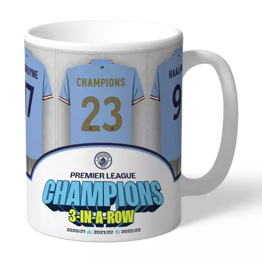 Manchester City FC Champions 2023 Dressing Room Mug