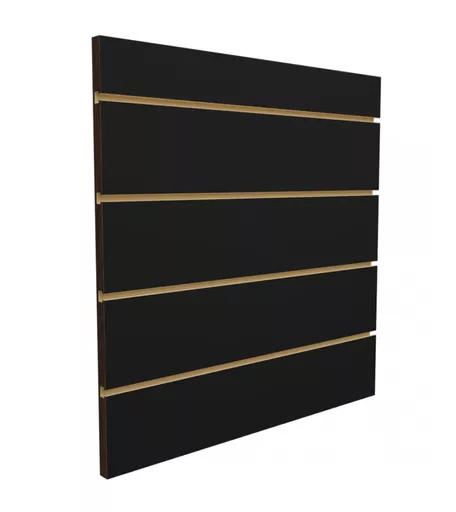 10 x Black Slatwall Panels - 1.2m x 1.2m