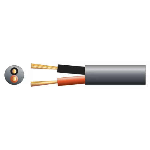 Mercury 100V Line Speaker Cable, 2 x 2.01mm 100m - Black