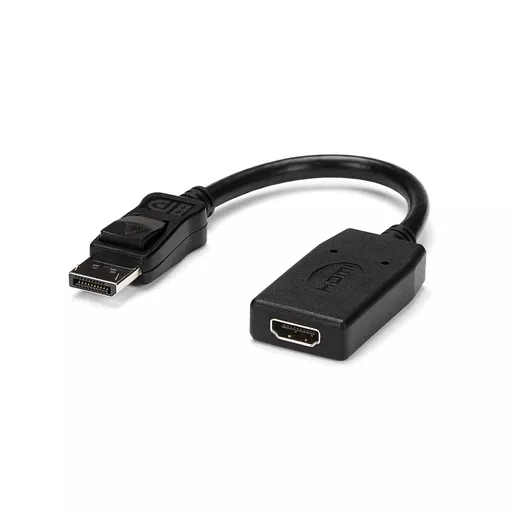 StarTech.com DisplayPort to HDMI Adapter - DP to HDMI Adapter/Video Converter - 1080p - VESA Certified - DP to HDMI Monitor/Display/Projector Adapter Dongle - Passive - Latching DP Connector