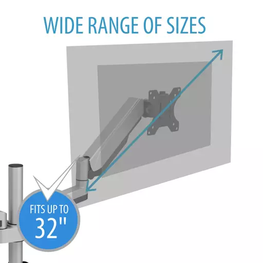 V7 Dual Touch Adjust Monitor Mount