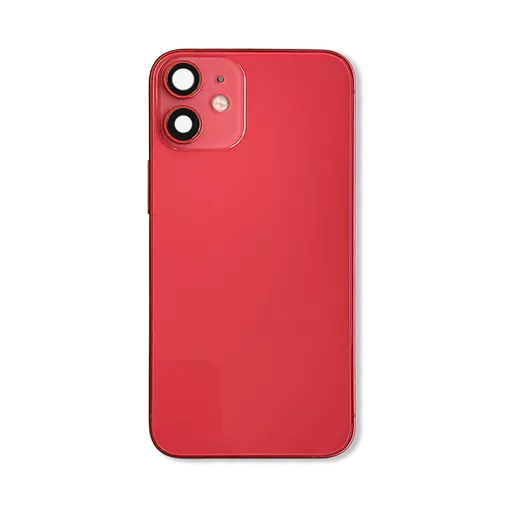 Back Housing With Internal Parts (Red) (No Logo) - For iPhone 12 Mini