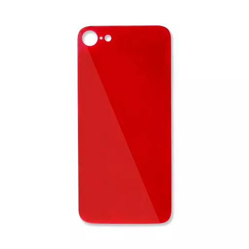 Back Glass (Big Hole) (No Logo) (Red) (CERTIFIED) - For iPhone SE2