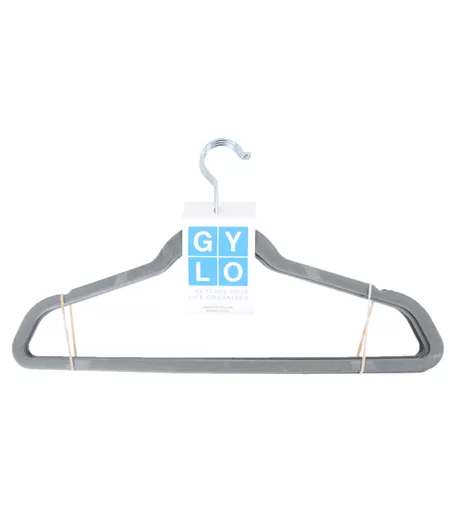 Grey Velvet Hanger 450mm - Pack Of 5