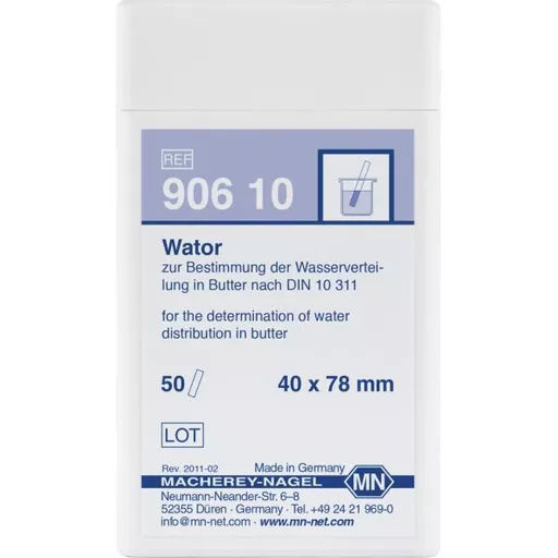 WATER test papiers, pack of 50 sheets, 78 x 40 mm Macherey-Nagel 906 10