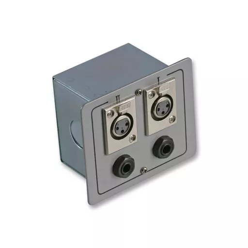 Pulse AV Connection Box 2 x XLR, 2 Jack Sockets PLS00513