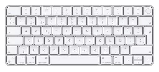 Apple Magic keyboard USB + Bluetooth Spanish Aluminium, White