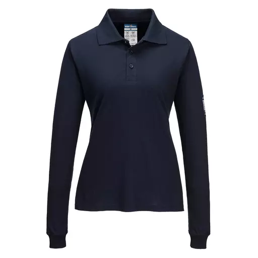 Modaflame Knit FR Women's Long Sleeve Polo Shirt