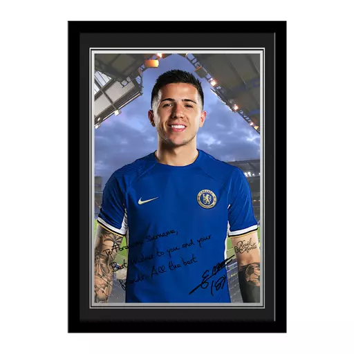 Chelsea FC Fernandez Autograph Photo Framed