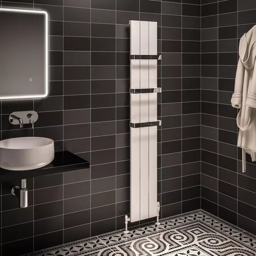 Rosano 1800 x 280 Aluminium Radiator Matt White